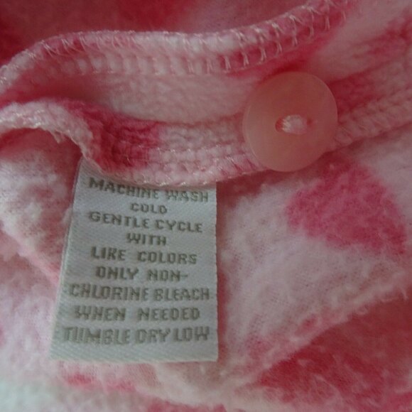 💰3/$25 Charter Club Women's Pajama Top Fleece Pink Heart Pastel Valentine XL - Picture 6 of 10